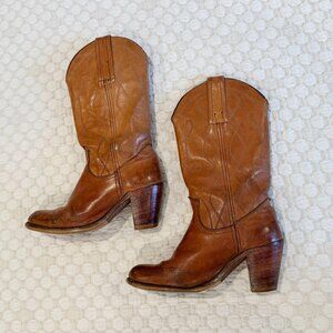 Frye Brown Leather Cowboy Boots - Women's 6 B